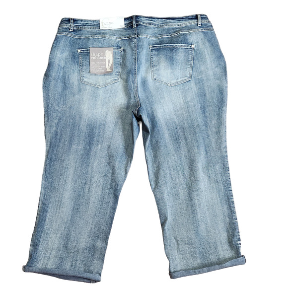 Cato Womens Skinny Crop Jeans Plus Size 22W High Rise Shape Enhancing Panel NWT - Picture 2 of 8